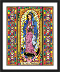 Wall Frame Black - Our Lady of Guadalupe by B. Nippert