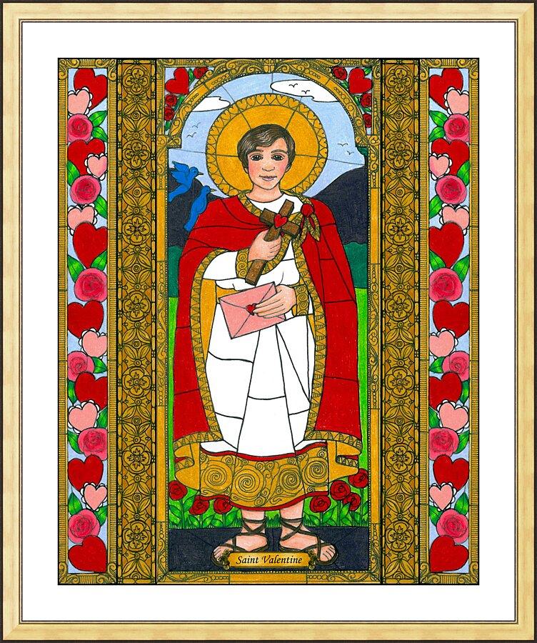 Wall Frame Gold, Matted - St. Valentine by Brenda Nippert - Trinity Stores