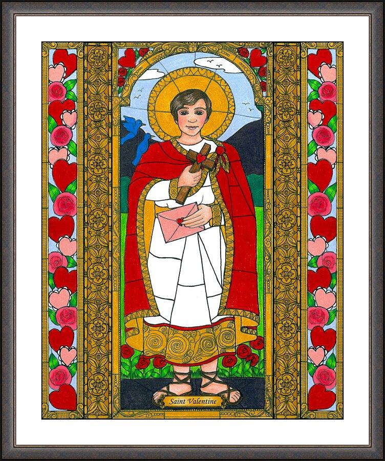 Wall Frame Espresso, Matted - St. Valentine by Brenda Nippert - Trinity Stores
