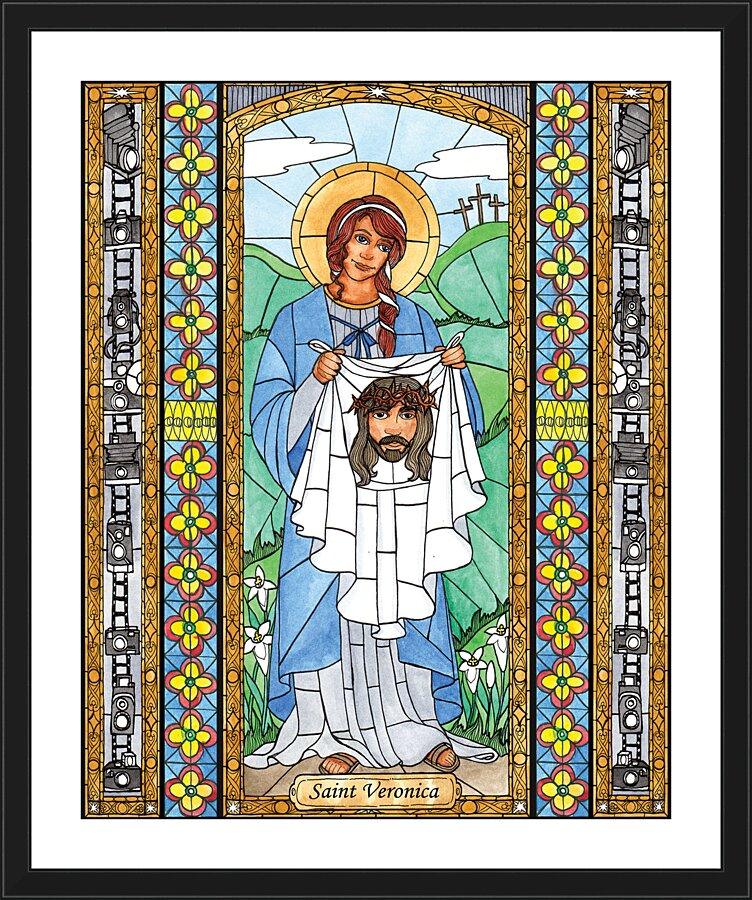 Wall Frame Black, Matted - St. Veronica by Brenda Nippert - Trinity Stores