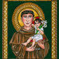 Wall Frame Espresso, Matted - St. Anthony of Padua by Brenda Nippert - Trinity Stores