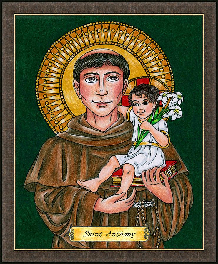 Wall Frame Espresso - St. Anthony of Padua by B. Nippert