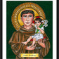 Wall Frame Black, Matted - St. Anthony of Padua by Brenda Nippert - Trinity Stores