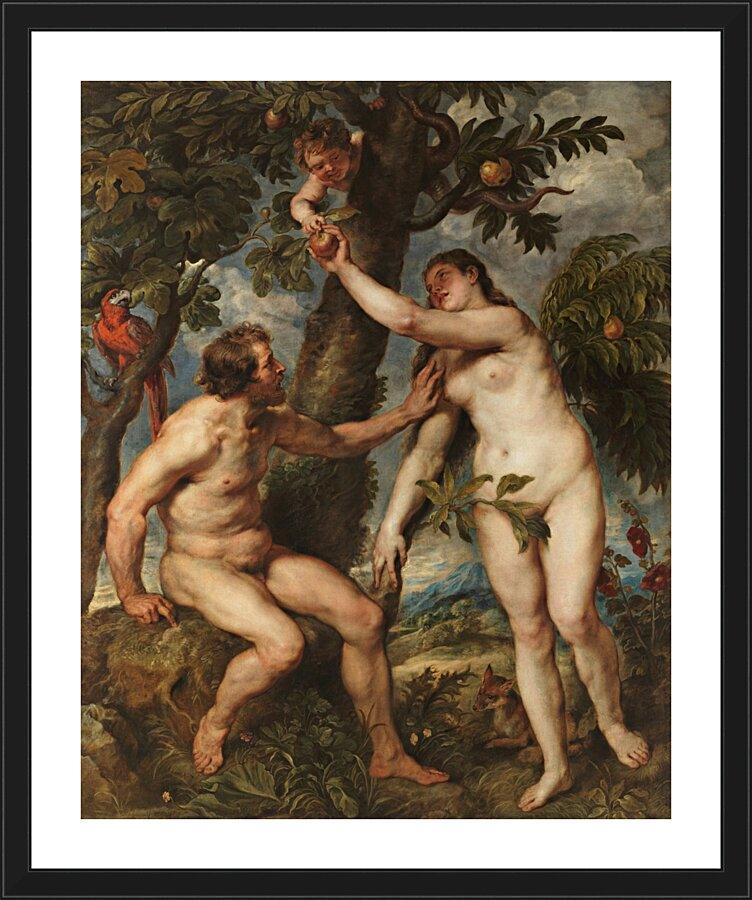 Wall Frame Black, Matted - Adam and Eve by Museum Art - Trinity Stores