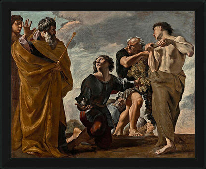 Wall Frame Black - Moses and Messengers from Canaan by Museum Art