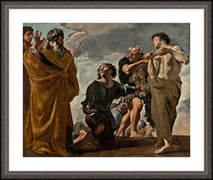 Wall Frame Espresso - Moses and Messengers from Canaan by Museum Art
