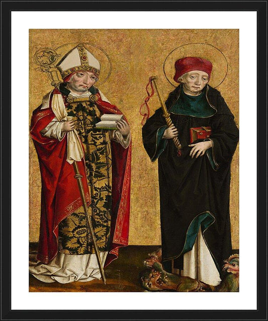 Wall Frame Black, Matted - Sts. Adalbert and Procopius by Museum Art