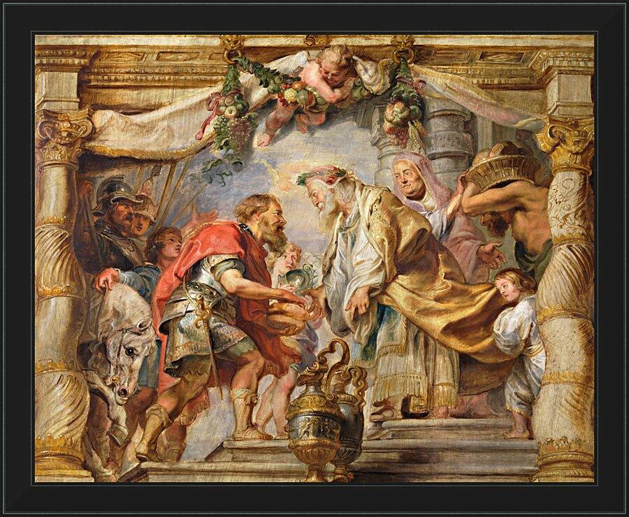 Wall Frame Black - Meeting of St. Abraham and Melchizedek by Museum Art - Trinity Stores