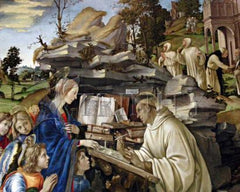Metal Print - Apparition of Blessed Virgin to St. Bernard of Clairvaux by Museum Art