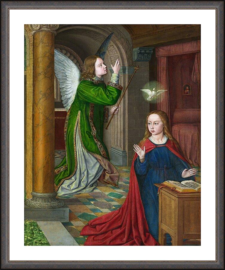 Wall Frame Espresso, Matted - Annunciation by Museum Art