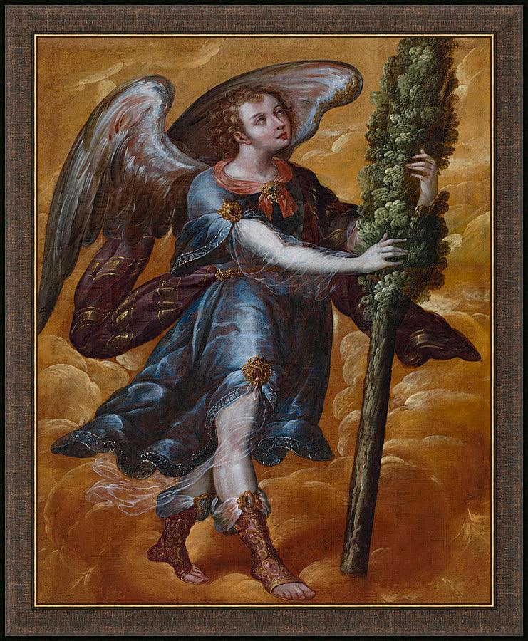 Wall Frame Espresso - Angel Carrying a Cypress  by Museum Art