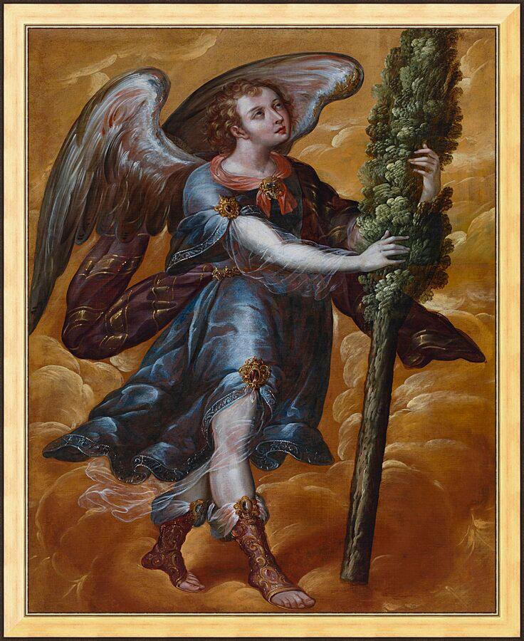 Wall Frame Gold - Angel Carrying a Cypress  by Museum Art - Trinity Stores