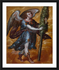 Wall Frame Black - Angel Carrying a Cypress  by Museum Art