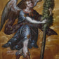 Wall Frame Black, Matted - Angel Carrying a Cypress  by Museum Art - Trinity Stores