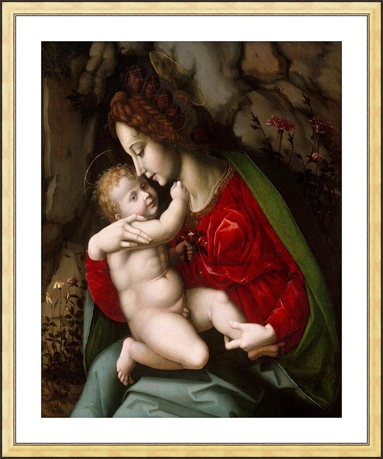 Wall Frame Gold, Matted - Madonna and Child by Museum Art - Trinity Stores