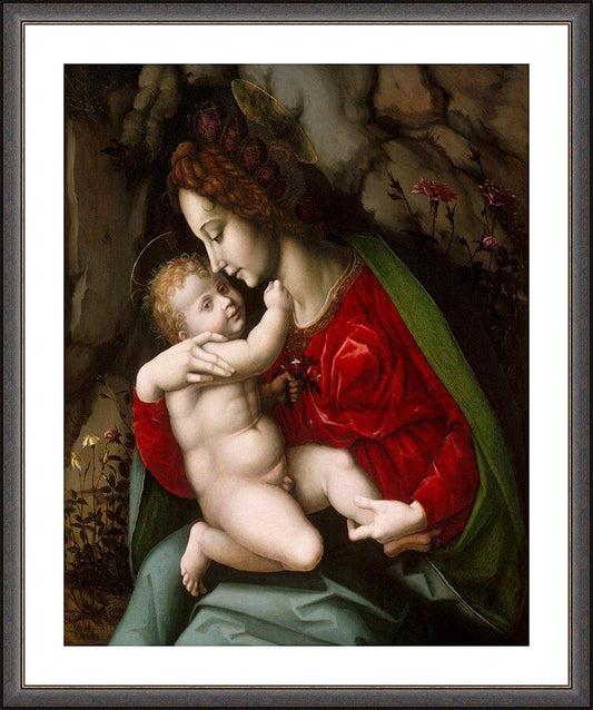 Wall Frame Espresso, Matted - Madonna and Child by Museum Art