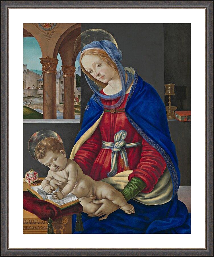 Wall Frame Espresso, Matted - Madonna and Child by Museum Art - Trinity Stores