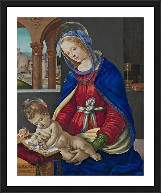 Wall Frame Black, Matted - Madonna and Child by Museum Art