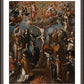 Wall Frame Espresso, Matted - Allegory of Crucifixion with Jesuit Saints by Museum Art