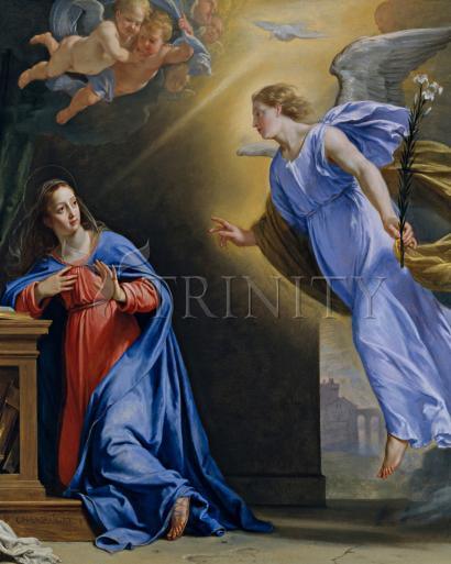 Wall Frame Espresso, Matted - Annunciation by Museum Art - Trinity Stores