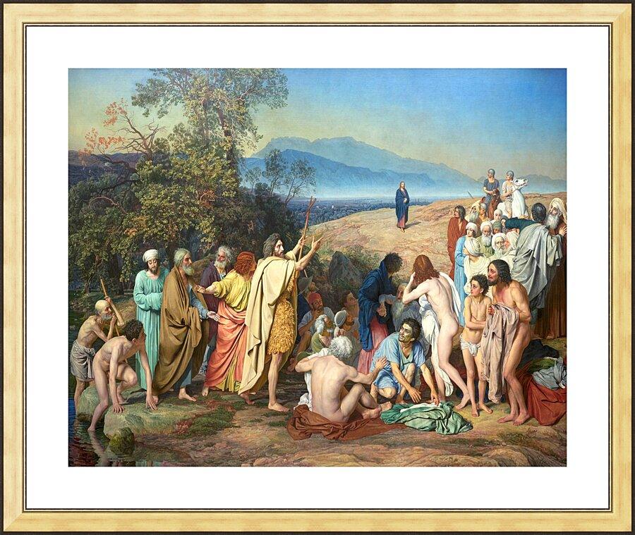 Wall Frame Gold, Matted - Appearance of Christ to the People by Museum Art - Trinity Stores