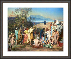Wall Frame Espresso - Appearance of Christ to the People by Museum Art
