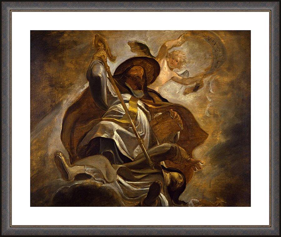 Wall Frame Espresso, Matted - St. Athanasius of Alexandria Defeating Arius by Museum Art - Trinity Stores