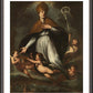 Wall Frame Espresso, Matted - Ascension of St. Gennaro by Museum Art