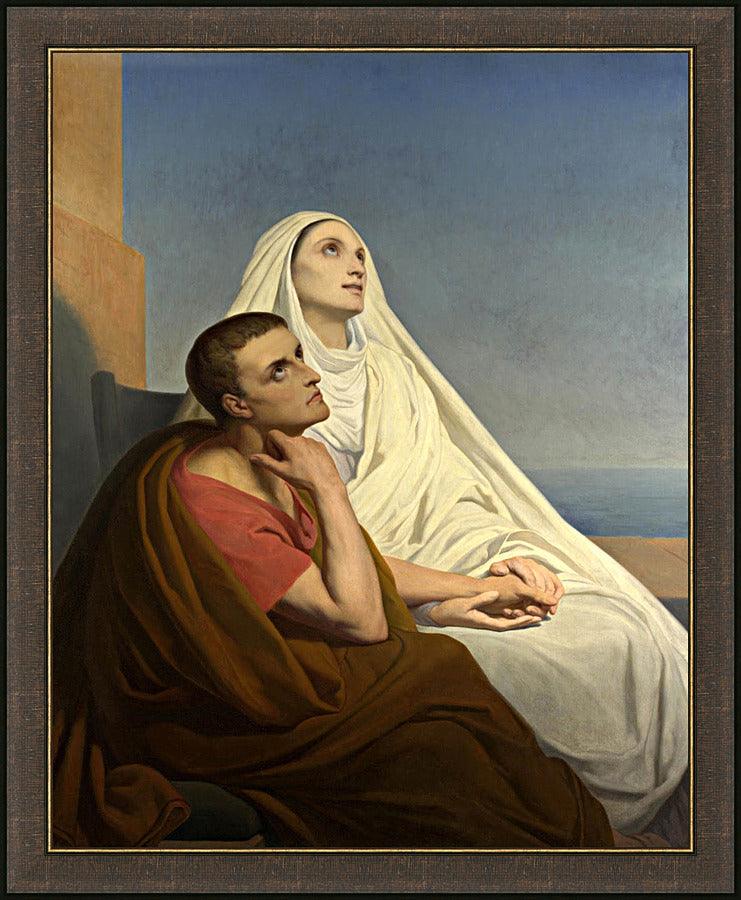 Wall Frame Espresso - Sts. Augustine and Monica by Museum Art - Trinity Stores