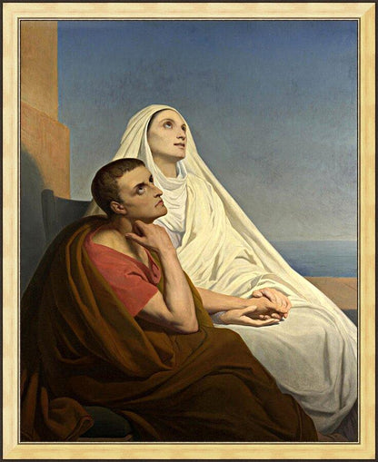 Wall Frame Gold - Sts. Augustine and Monica by Museum Art