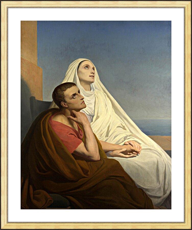 Wall Frame Gold, Matted - Sts. Augustine and Monica by Museum Art