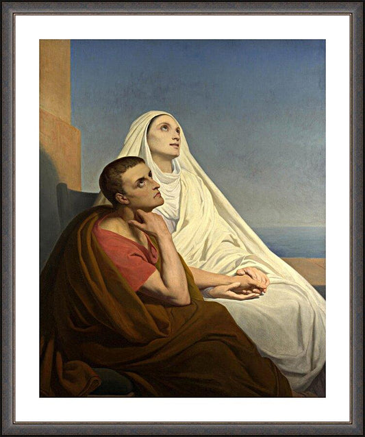 Wall Frame Espresso, Matted - Sts. Augustine and Monica by Museum Art