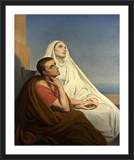 Wall Frame Black, Matted - Sts. Augustine and Monica by Museum Art