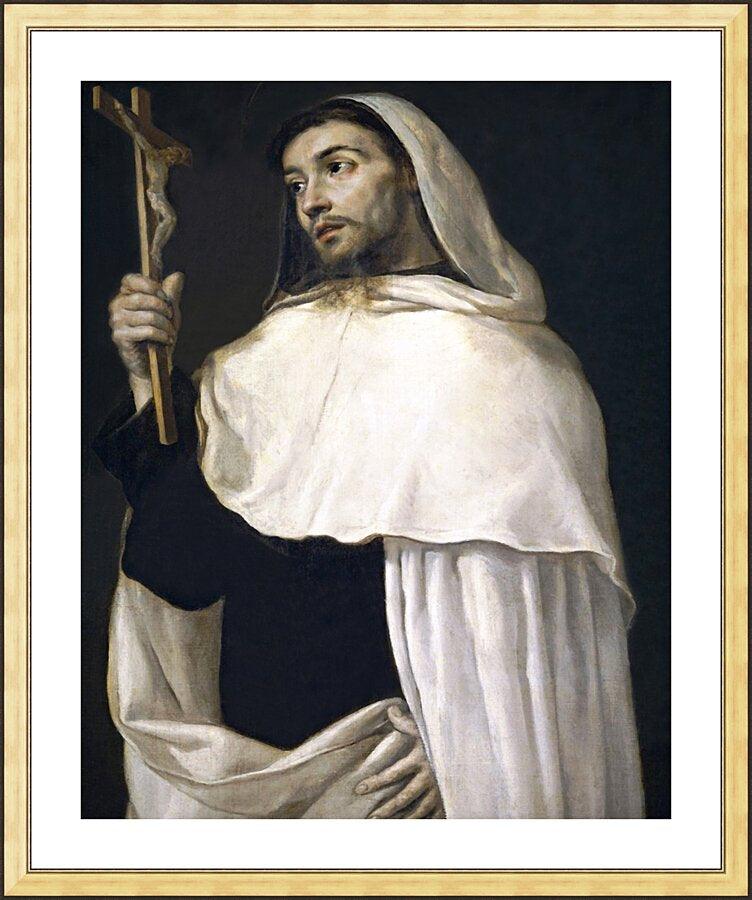 Wall Frame Gold, Matted - St. Albert of Sicily by Museum Art - Trinity Stores