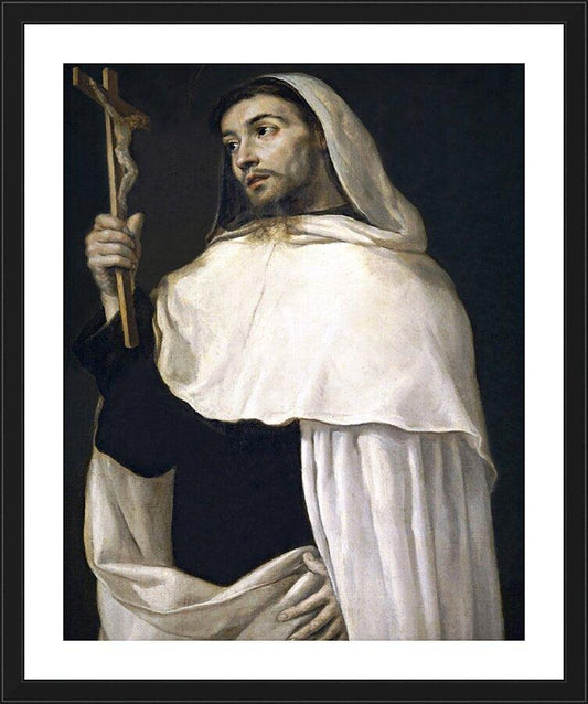 Wall Frame Black, Matted - St. Albert of Sicily by Museum Art