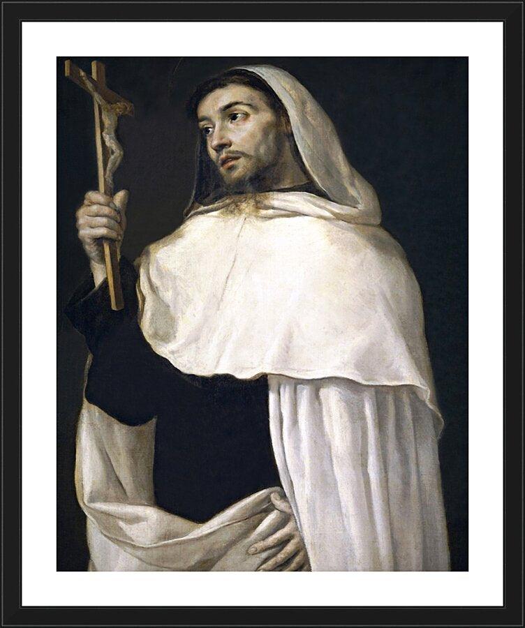 Wall Frame Black, Matted - St. Albert of Sicily by Museum Art - Trinity Stores