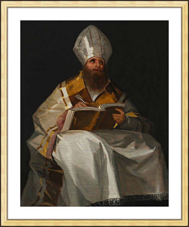 Wall Frame Gold, Matted - St. Ambrose  by Museum Art