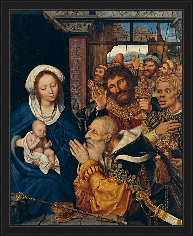 Wall Frame Black - Adoration of the Magi by Museum Art