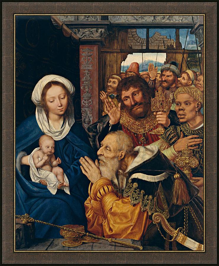 Wall Frame Espresso - Adoration of the Magi by Museum Art