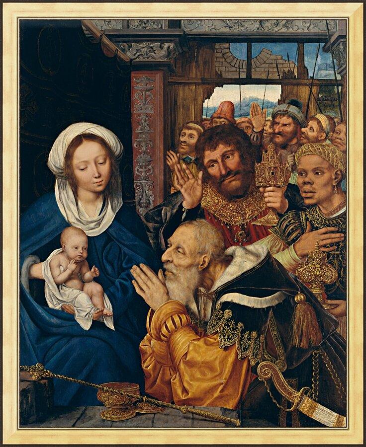 Wall Frame Gold - Adoration of the Magi by Museum Art