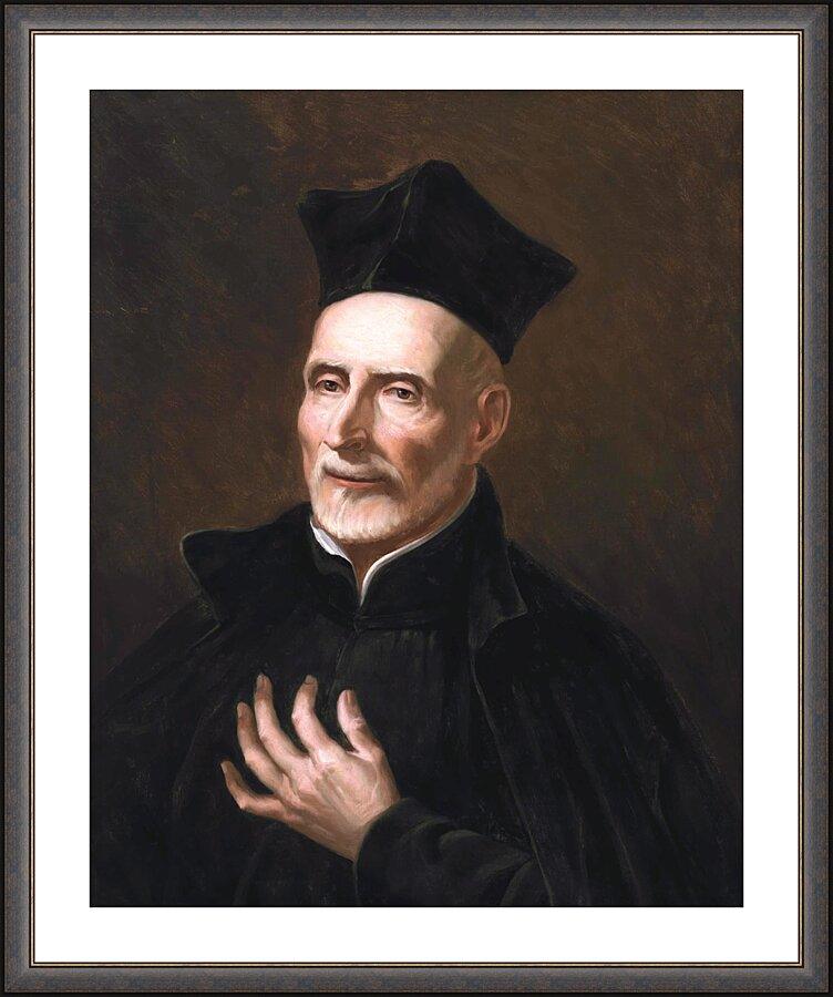 Wall Frame Espresso, Matted - St. Joseph of Calasanz by Museum Art - Trinity Stores