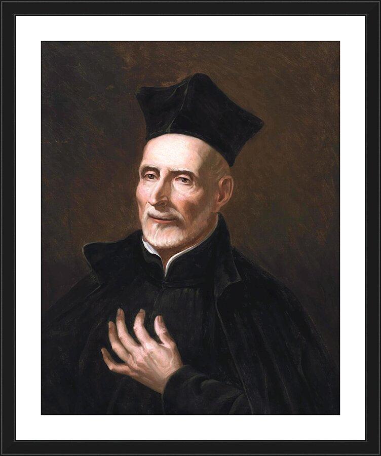 Wall Frame Black, Matted - St. Joseph of Calasanz by Museum Art - Trinity Stores