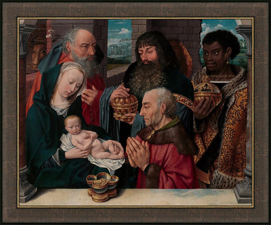 Wall Frame Espresso - Adoration of the Magi by Museum Art