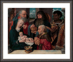 Wall Frame Espresso - Adoration of the Magi by Museum Art
