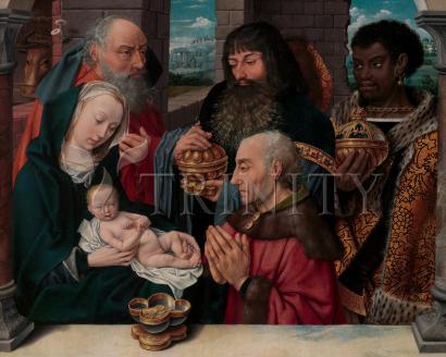Wall Frame Espresso, Matted - Adoration of the Magi by Museum Art - Trinity Stores