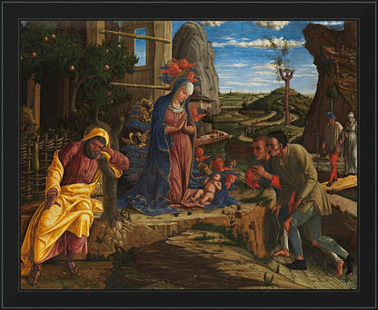 Wall Frame Black - Adoration of the Shepherds by Museum Art