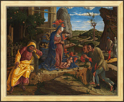 Wall Frame Gold - Adoration of the Shepherds by Museum Art