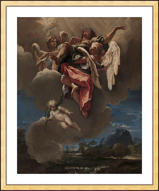 Wall Frame Gold, Matted - Apotheosis (Rise to Heaven) of a Saint by Museum Art