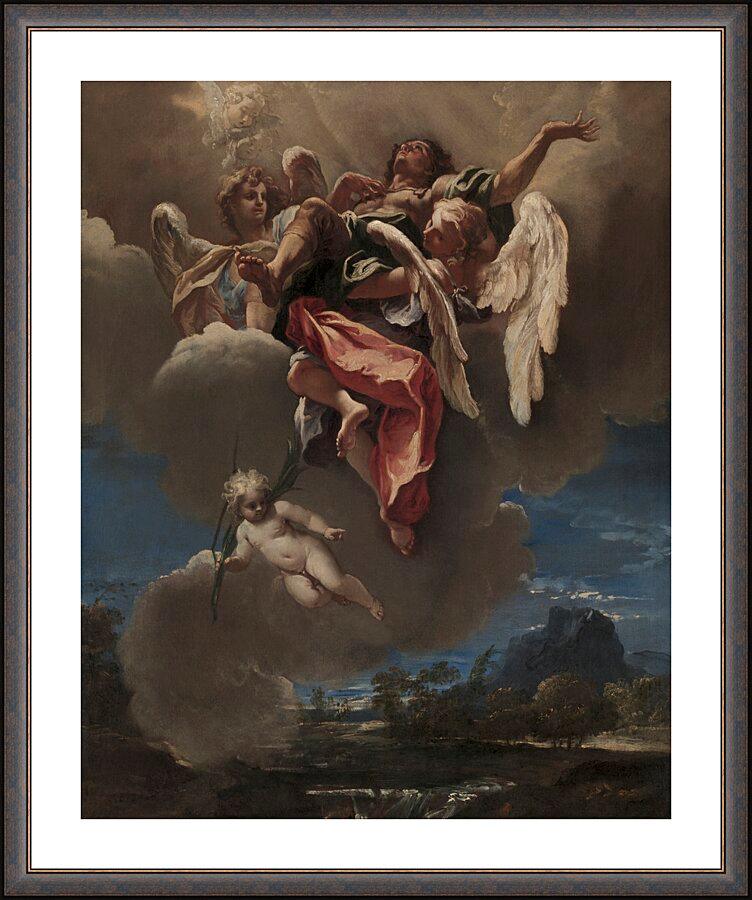 Wall Frame Espresso, Matted - Apotheosis (Rise to Heaven) of a Saint by Museum Art - Trinity Stores