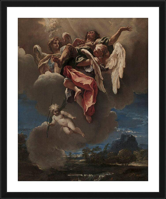 Wall Frame Black, Matted - Apotheosis (Rise to Heaven) of a Saint by Museum Art
